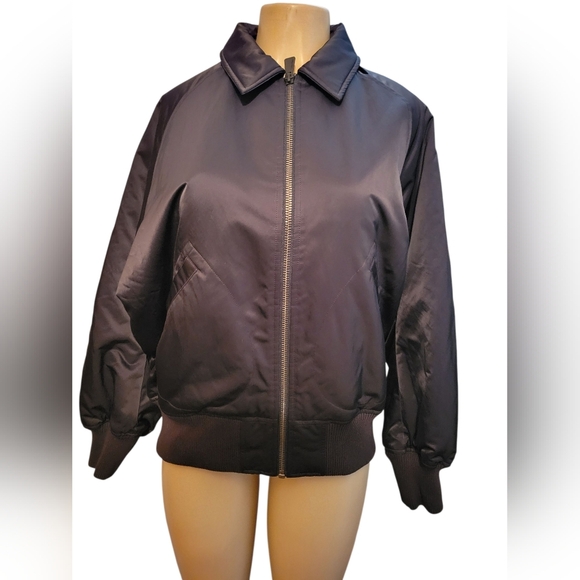 Calvin Klein Bomber Jacket Lightweight Zip Up Winter Goth Punk Small - Picture 1 of 4